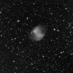 M27 somma di sole 11 pose da 2 minuti solo con sottrazione del Dark Frame, elaborazioni MaxIm DL e PhotoShop