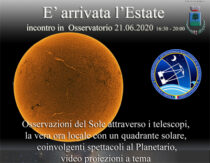 È arrivata l’estate 21 Giugno 2020 – Incontro in Osservatorio