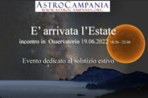 E’ arrivata l’Estate – incontro in Osservatorio su prenotazione – 19 giugno 2022